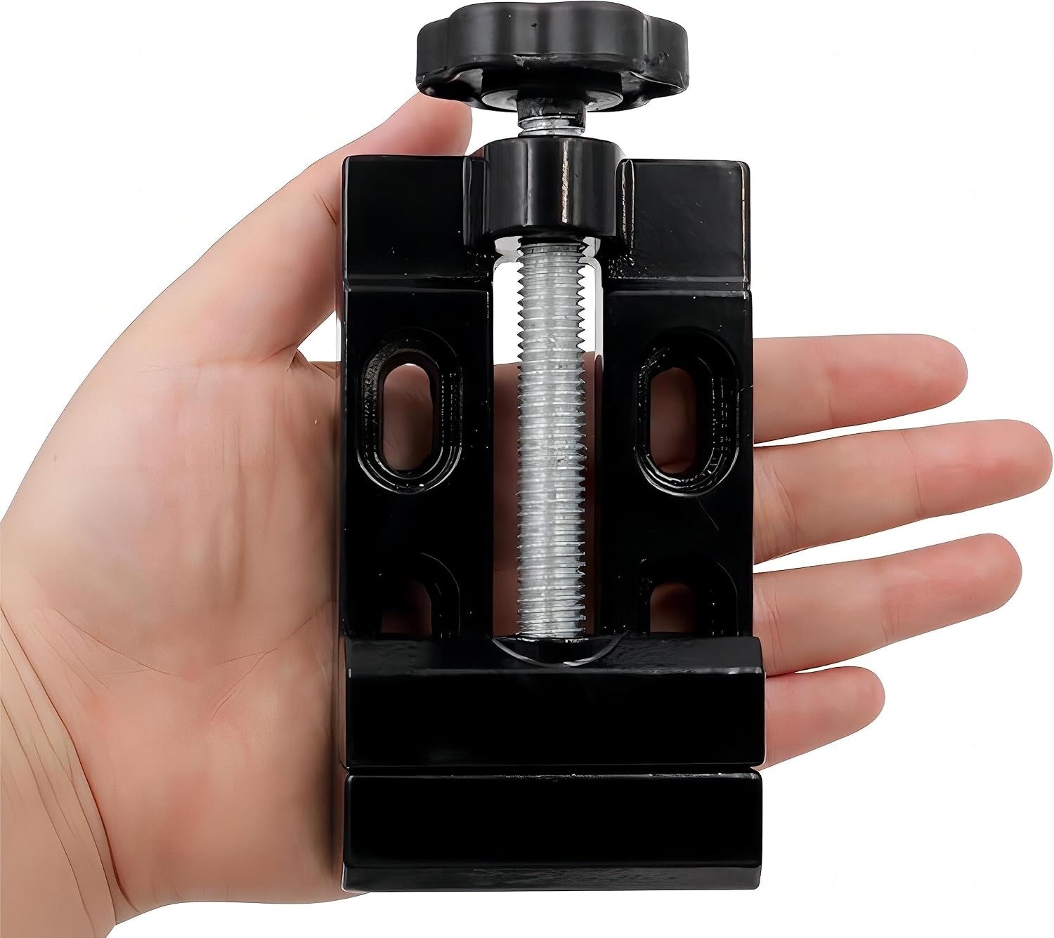 Mini Bench Vise Clamp, Aluminum Alloy Drill Press Vice for Precision Crafting and Small Repairs, Flat Clamp Workstation Tool for Woodworking, Jewelry, and Hobby Projects