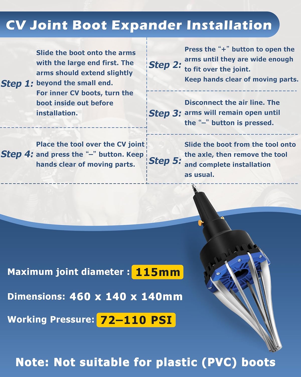 DAYUAN Upgraded Pneumatic Air Power CV Joint Boot