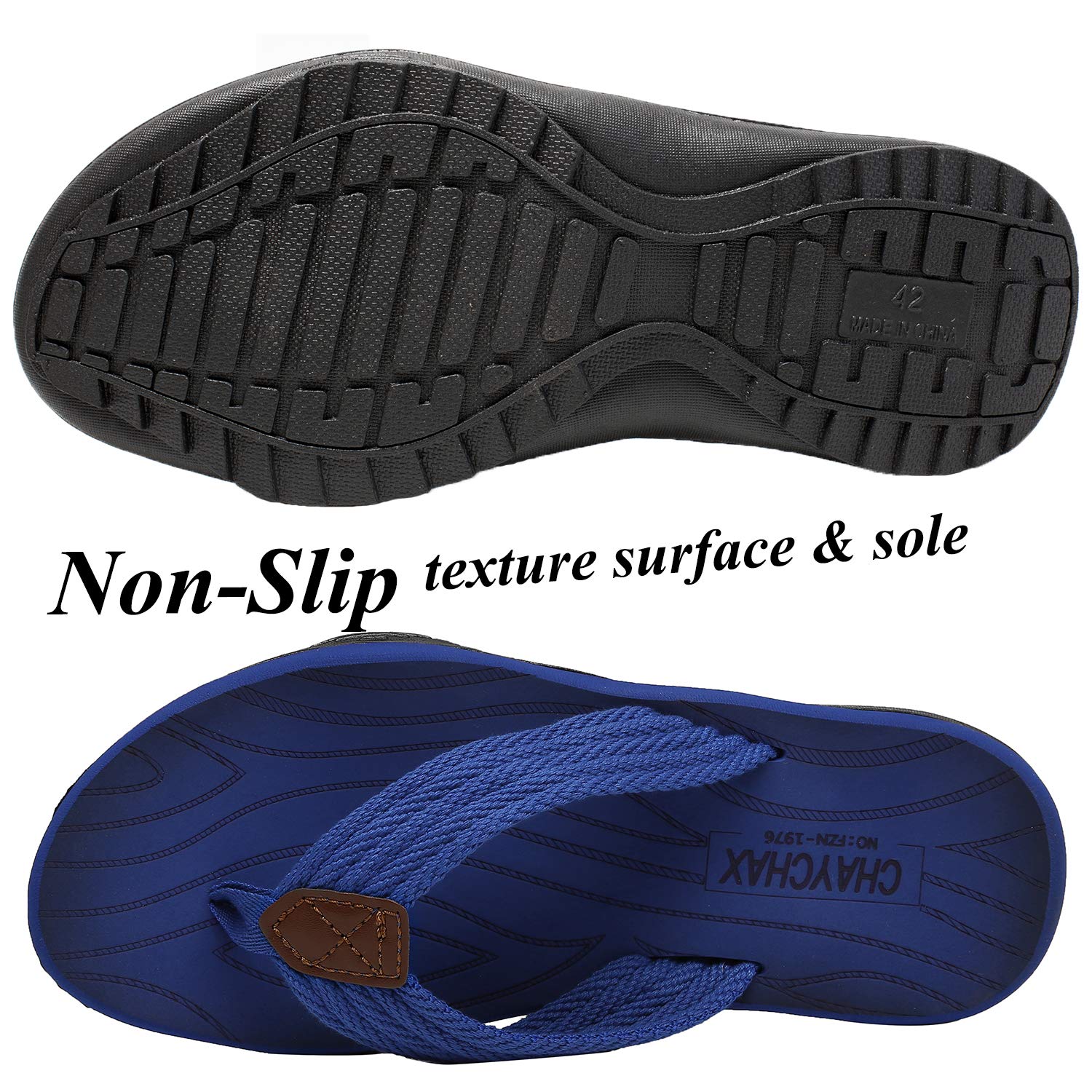 ChayChax Infradito Uomo Scarpe da Spiaggia e Piscina Sportive Beach Sandali Morbide Ciabatte Antiscivolo Pantofole con Gomma Suola