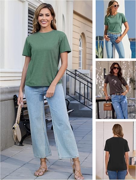 Love2Mi 3er/4er Set Stillshirt mit verstecktem Reißverschluss Stillöffnung kurzen Umstandstop Stillen T-Shirt für Schwangere - 5