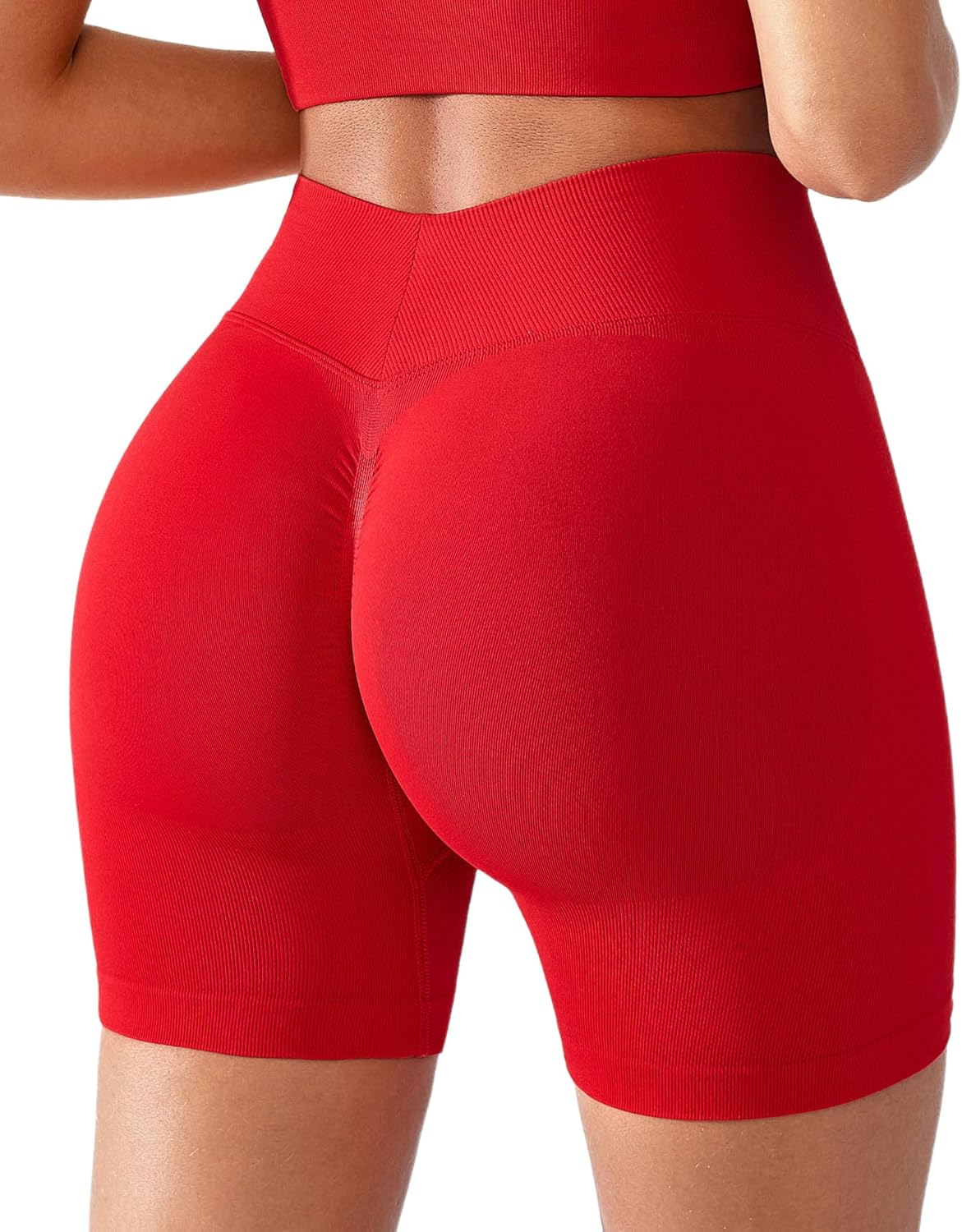 BRXL Seamless Impact Compression Scrunch Butt Lifting Shorts for Women V Back 5" Inseam High Waist Workout Gym Yoga BrxlGrit