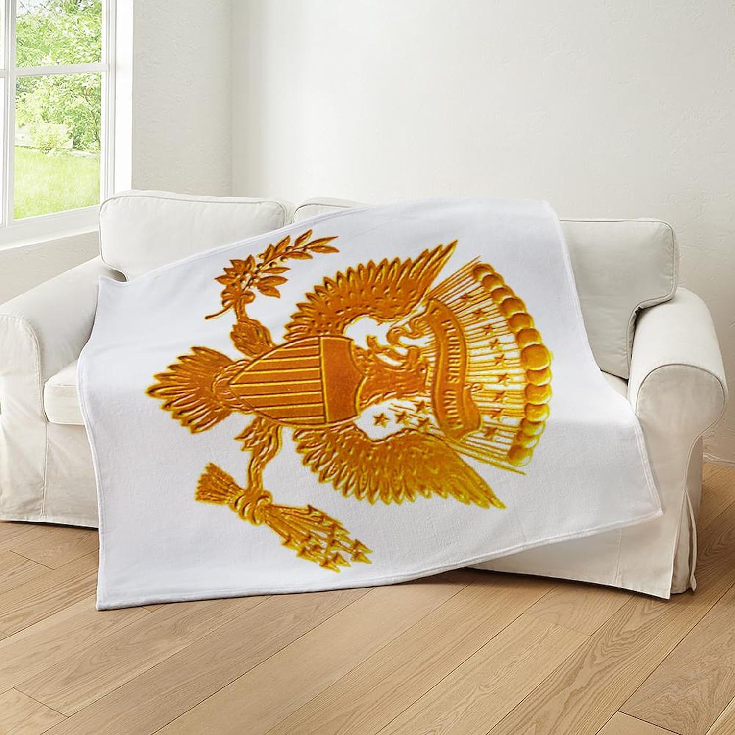 CafePress Vintage Gold Presidential Seal Throw Blanket Super Soft Fleece Plush Throw Blanket, 60"x50"