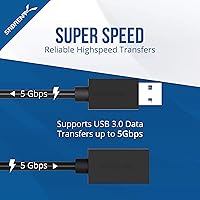 Vista 7 de SABRENT Carcasa de disco duro externo de aluminio SATA ultradelgada USB 3.0 a 2.5 pulgadas + cable de extensión USB 3.0 de 22 AWG de 3 pies