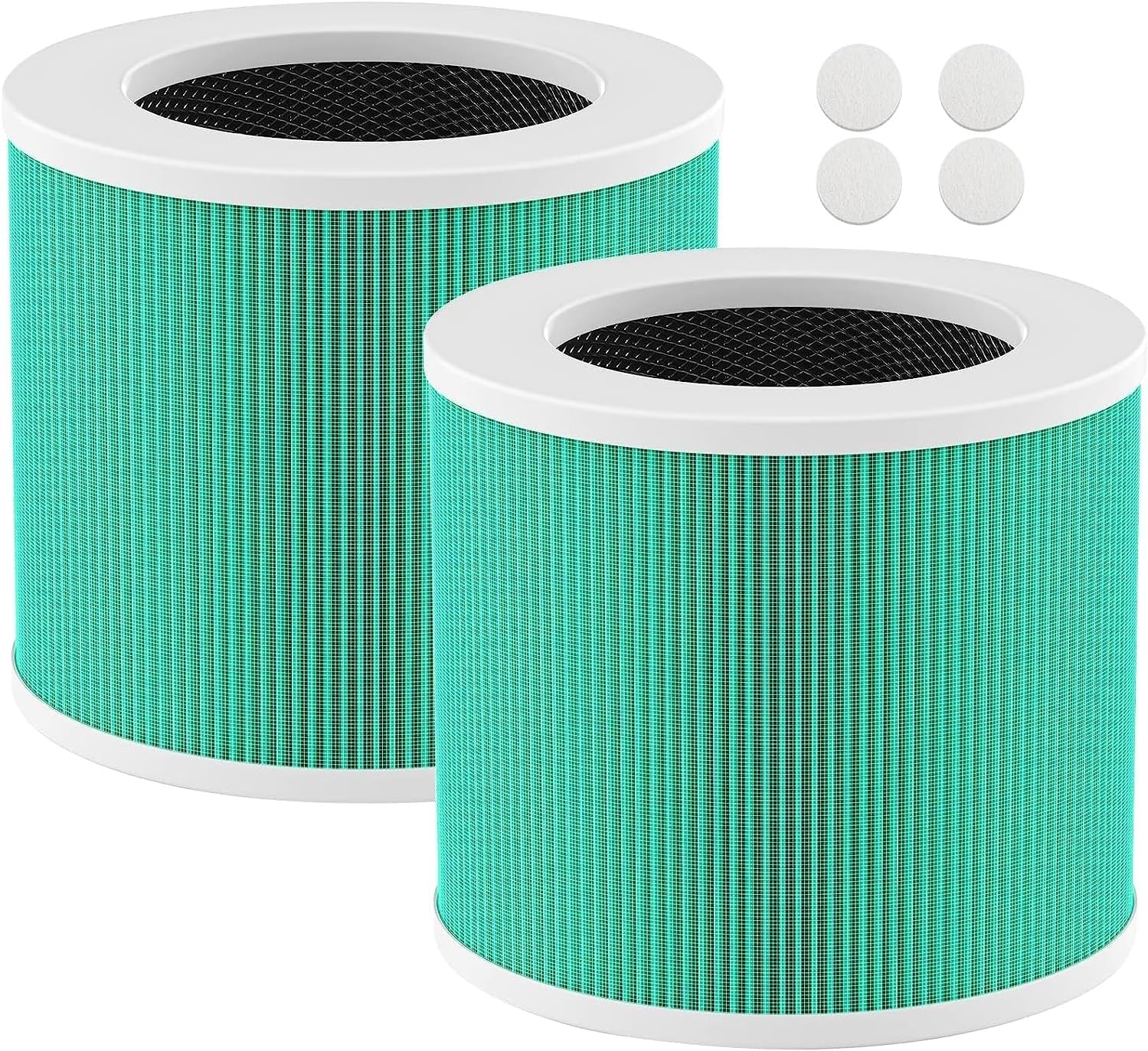HY1800 Replacement Filter Compatible with MORENTO/CHIVALZ/Honeyuan HY1800 Air Purifier, 3-in-1 H13 True HEPA and Activated Carbon Filtration 2 Pack