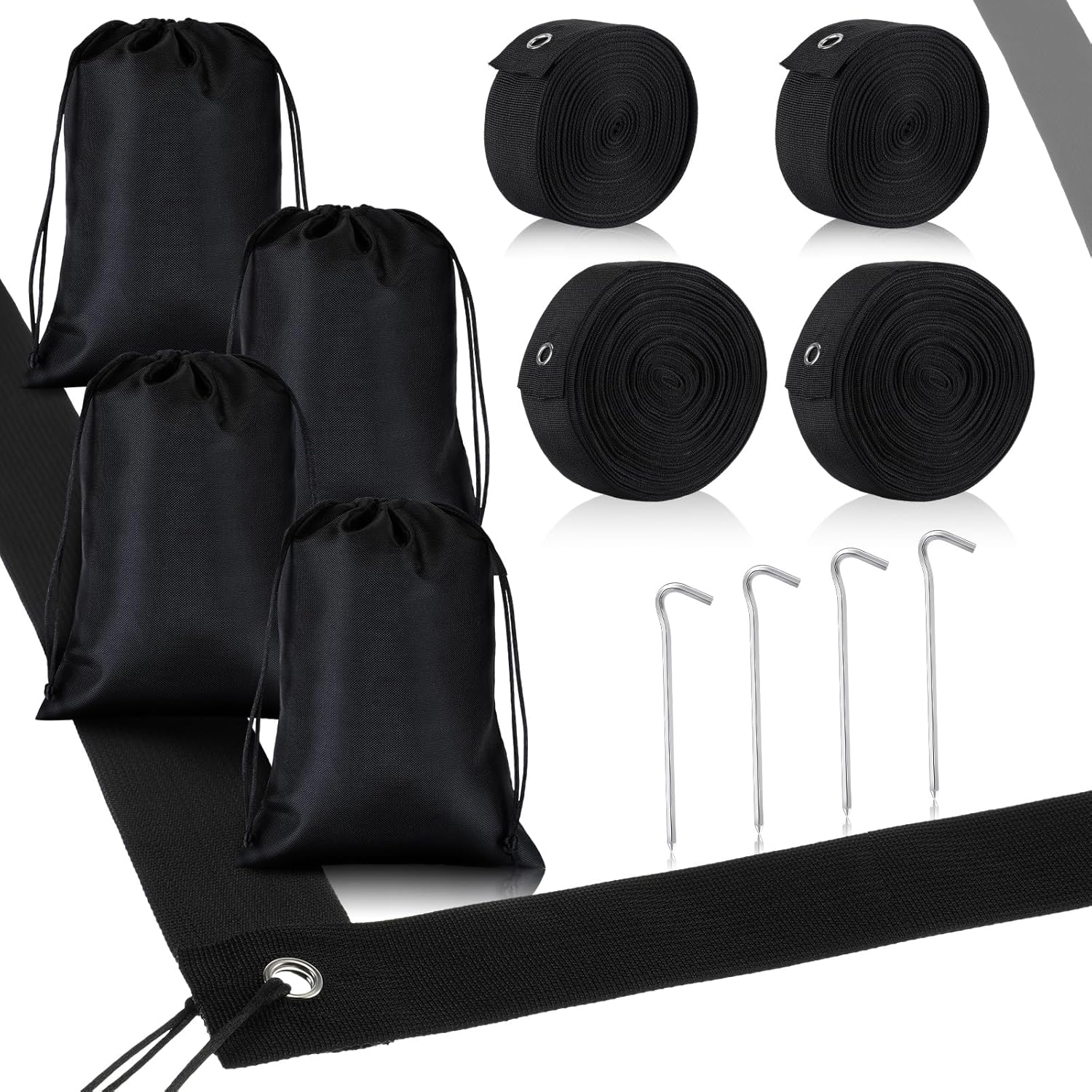 Sweetude 12 Pieces Beach Volleyball Lines Sand Anchors and