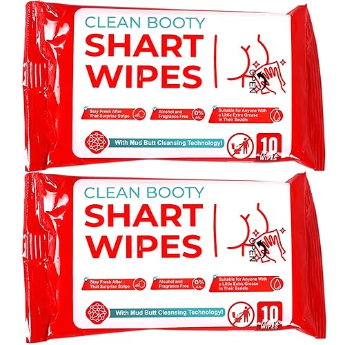 Toallitas divertidas para trasero Funny Shart de Witty Yeti. Pack de 20 unidades. Toallitas húmedas divertidas con humor de orinal, ideal para