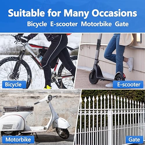 Miniatura 7 de Candado plegable para bicicleta, galardonado y patentado, ligero, de alta seguridad, resistente, antirrobo, protector seguro inteligente con llave y