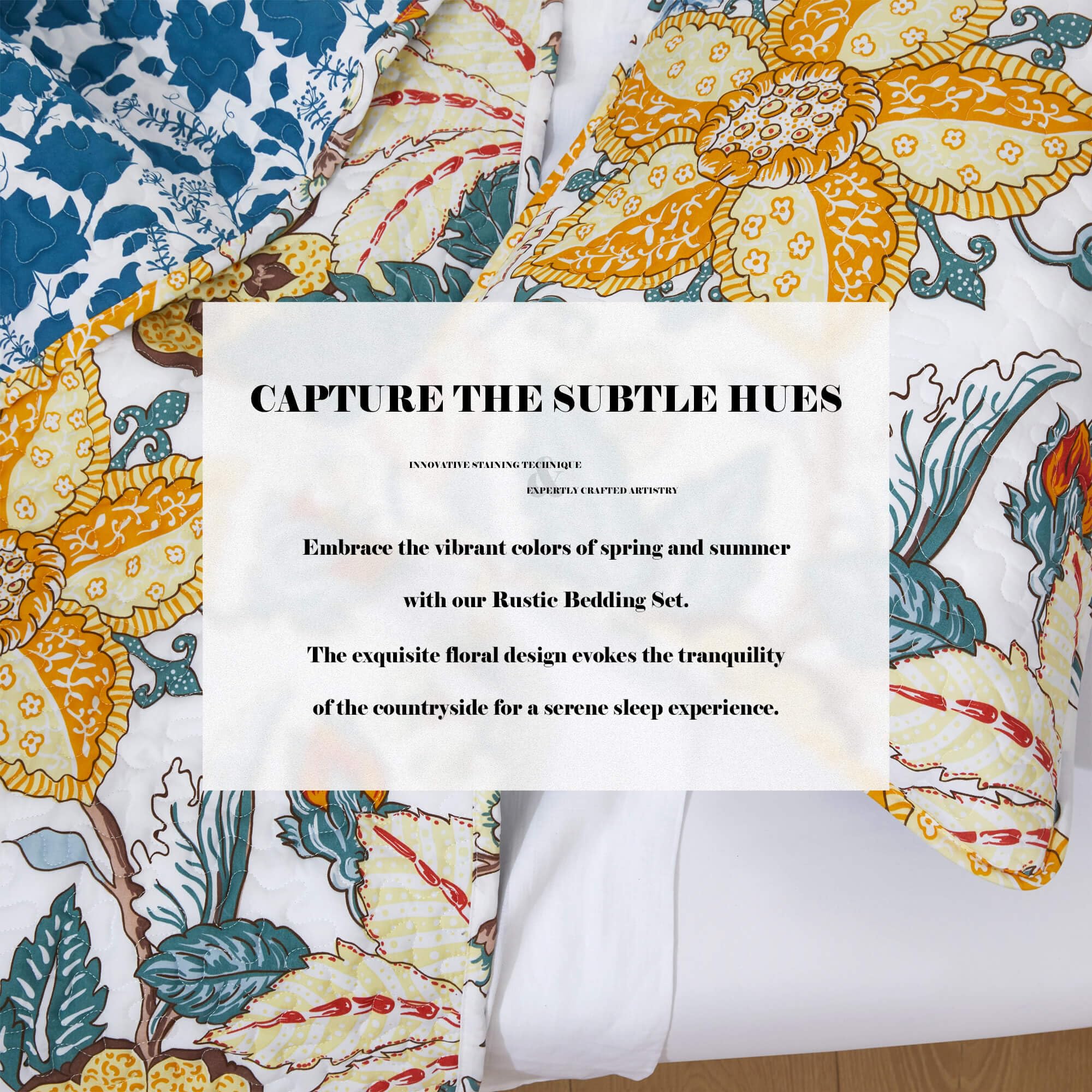 Quilt King Size Bedding Set Floral Quilt Bedspread 3 Pieces for King