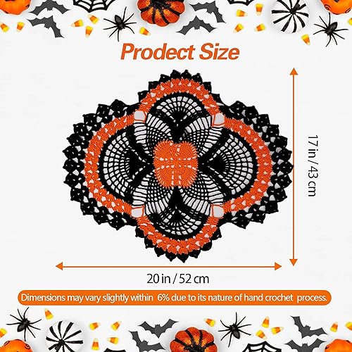 Miniatura 3 de Una pieza de 20 x 17 pulgadas, diseño de piña de Halloween, para tocadores y mesas auxiliares, manualidades, manteles individuales desechables,