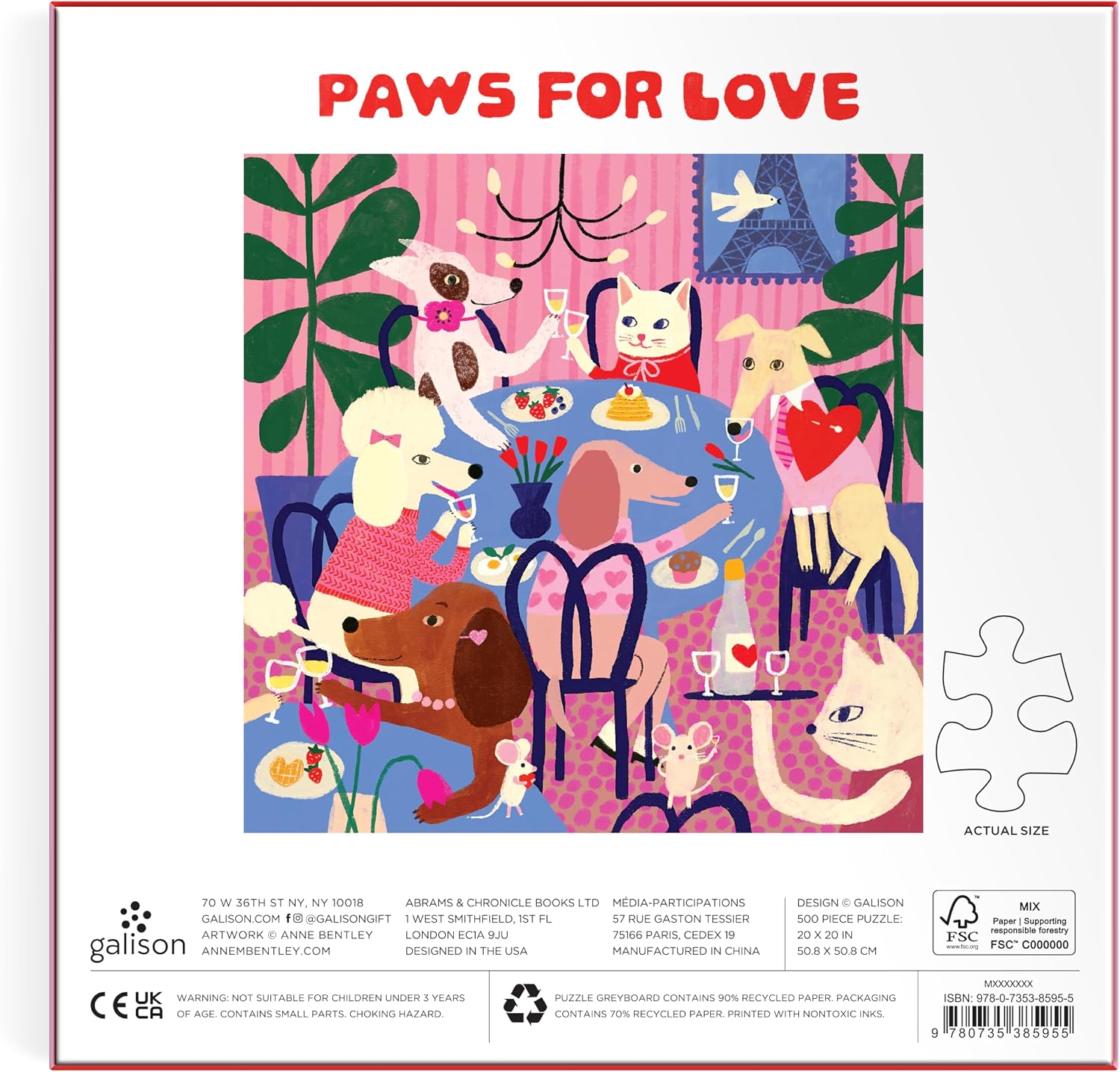 Paws For Love 500 Piece Puzzle