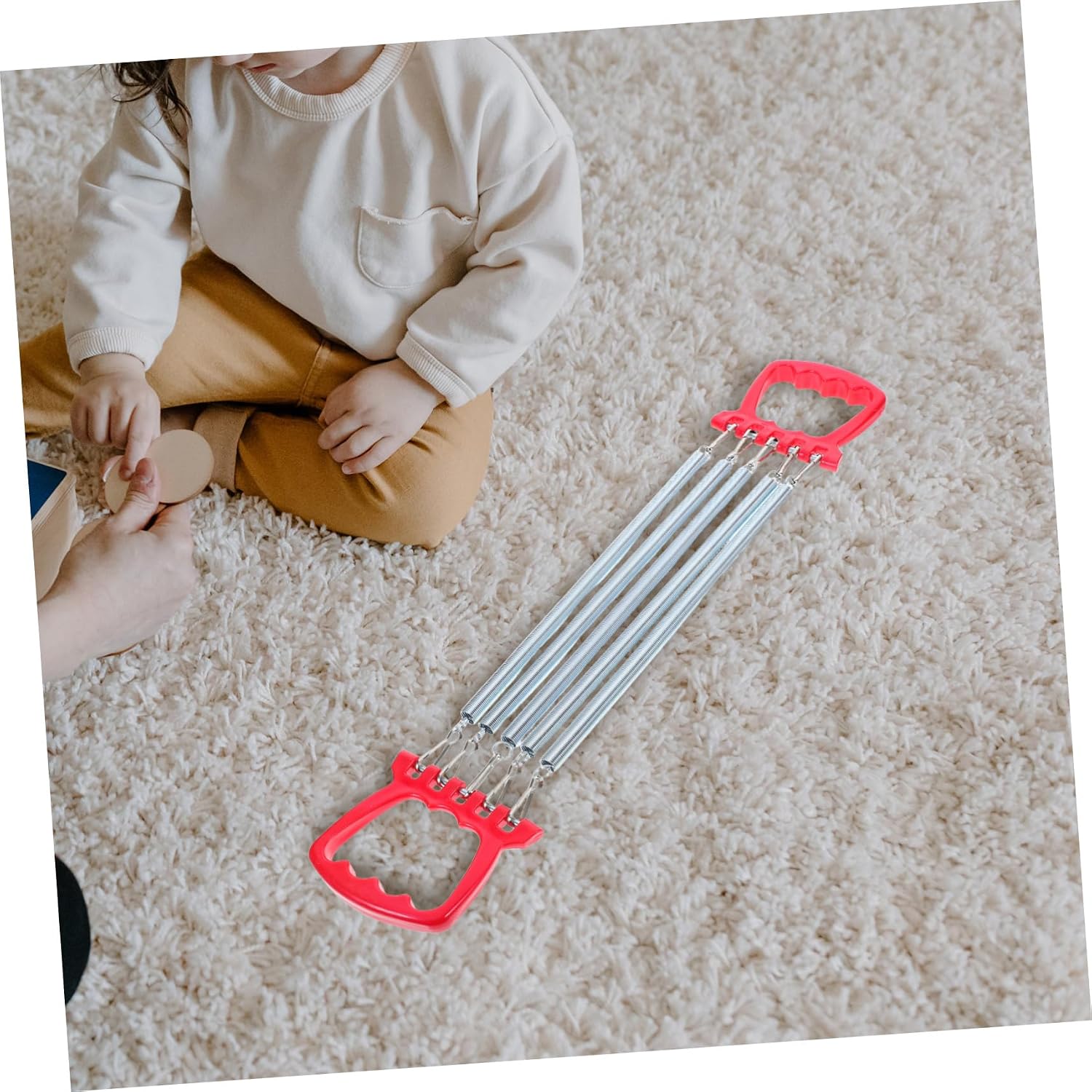 SUPVOX Boy Girl Spring Resistance Hand Exerciser Multi-Functional Arm and Chest Muscle Trainer for Building Strength and Healthy Habits Fitness Equipment for Boys and Girls