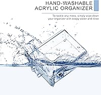 Vista 5 de Sorbus Large Makeup Organizer - Clear Stackable Jewelry & Makeup Organizer For Vanity, Bathroom Storage, Dresser - 12 Drawers Cosmetic Beauty Morado