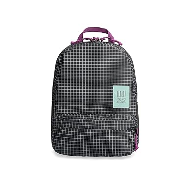 Topo Designs Dash Pack Backpack Bags B/W Grid, Nylon/Polyester
