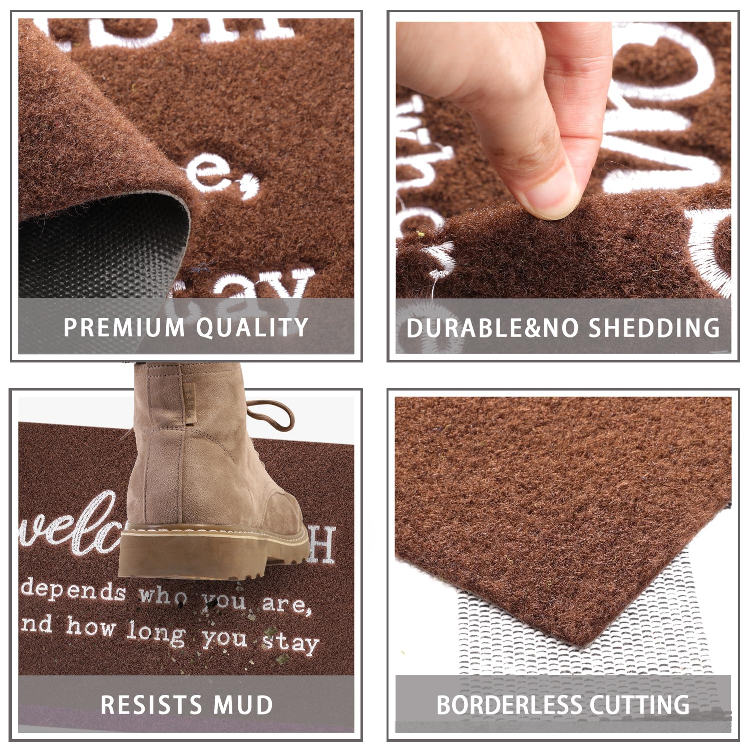 JJUUYOU Large Rug for Hallway Welcome Mat for Front Door Outside Entryway Funny Welcome-ish Doormat 120X45CM Non Slip Rubber Backing Low Profile Mats for Entry Patio Shoe Mats - Image 3