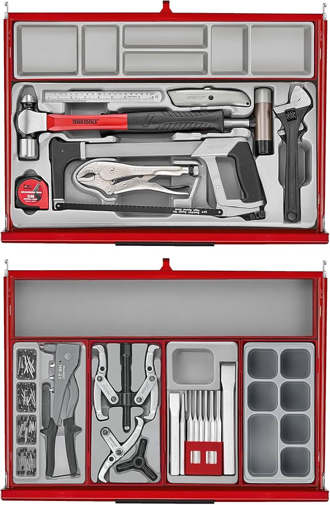 T-kingGS金具2セット Teng Tools 137 Piece PRO35 26 Inch Wide Black Starter Tool Kit