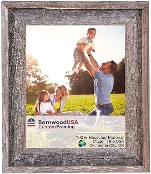 BARNWOODUSA Made-to-Size Picture Frame, 15x22, Natural Weathered Gray