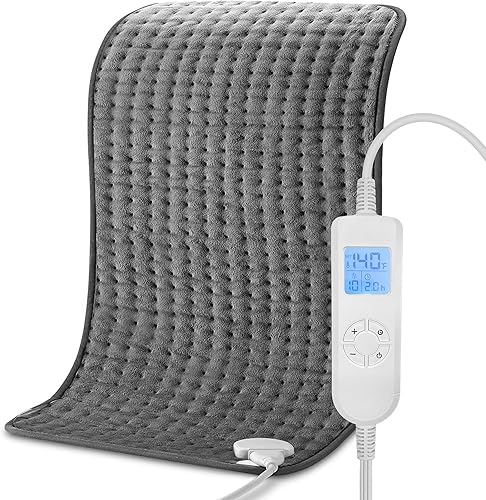 COMFIER Calentadores de pies eléctricos con calefacción, almohadilla térmica extragrande para cama, abdomen, pies, espalda, calambres, oficinahogar