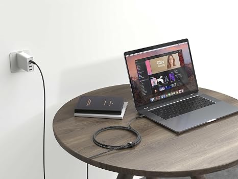 Hyper HyperDrive USB C to USB C Cable (6ft/2M) - 100W Power Delivery, 10Gbps Data Transfer, Video Output, Emark Smart Chip
