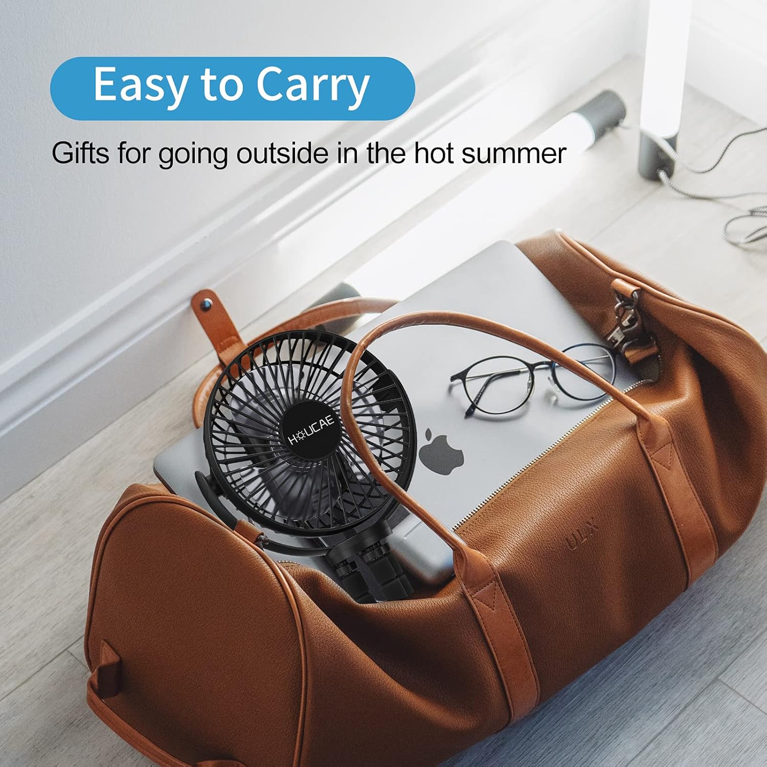 HOUCAE Stroller Fan Flexible Tripod on Fan with Ultra Quiet, 3 Speed, Portable Handheld USB Clip Fan, Personal Fan for Bedroom, Office Desk, Car Seat, Crib Bike, Treadmill etc. : Everything Else