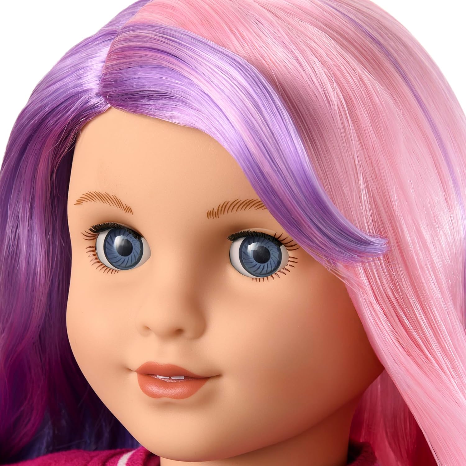 American Girl, Truly Me 18-inch Doll #116 with Light-Blue Eyes, Wavy Purple-and-Pink Hair, Light Skin, for Ages 6+