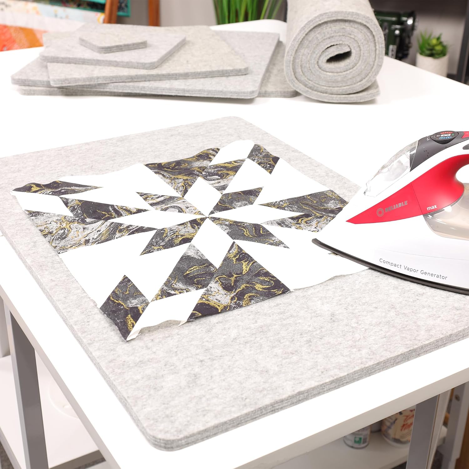 Wool Pressing Mat 17" x 24" - Ironing Pad for Quilting & Sewing | Premium 100% New Zealand Felted Wool, by Sew Creative
