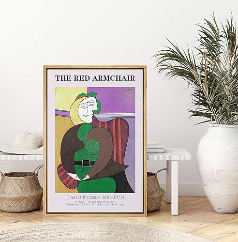 Miniatura 47 de IDEA4WALL - Lienzo enmarcado con impresión de arte abstracto listo para colgar en la pared de la sala y habitación Bs06-2103-famoso-m15