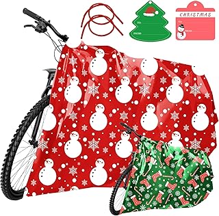 Large Christmas Gift Bags 2 Oversized Bags 60â€x72â€ with Tag & Tie for Presents Christmas, Jumbo Large Size Plastic Gift Bags for Huge Gifts Presents Wrapping Bicycle Bike, Heavy Duty Big Gifts Bags