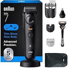 Braun Series 7 All-in-One Beard &amp; Body Grooming Kit for Men, Cordless Trimmer, Hair Clippers &amp; Shaver for Face, Hair &amp; Body with Gillette ProGlide Razor, AIO 7535