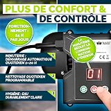 tillvex Système de Filtre à Sable 10m³/h + 800g Boules de Filtre – 7 Fonctions | Filtre de Piscine avec indicateur de Pression | Filtre à Sable pour bassins & piscines (Vert avec minuterie) - 5