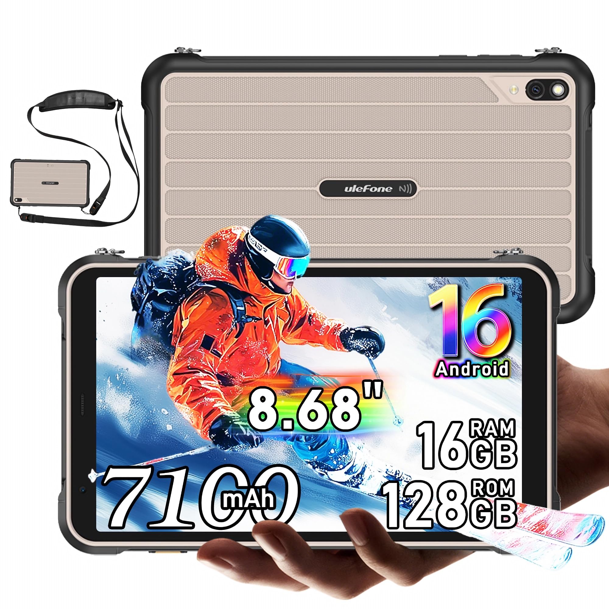 ulefone rugking pad pro 4g rugged tablet 8 inch灰色防水耐磨平板