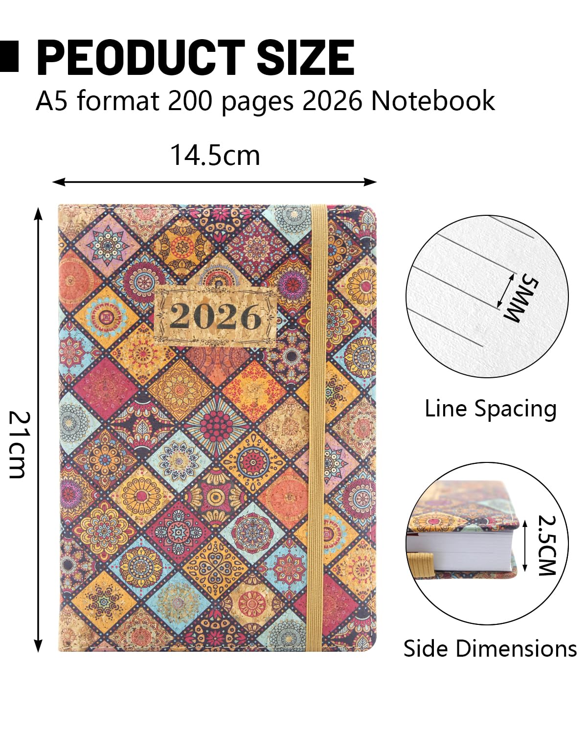 （Gen.-Dic.2026）HW CASA Agenda Giornaliera 2026 Formato A5, Festività Multilingue (DE/IT/ES/EN/FR),Gennaio-Dicembre 2026