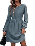 Women's Fall Sweater Dresses with Pockets Crew Neck Long Sleeve A-Line Dresses for Women 2025 Casual Winter Dresses