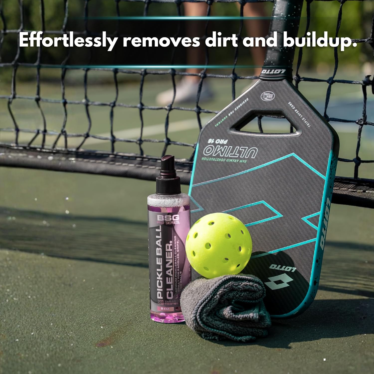 Pickleball Paddle Cleaner, Grip & Paddle Reset Spray, Erase Dirt & Grime, Improve Accuracy, Remove Sweat and Scum | 8 floz