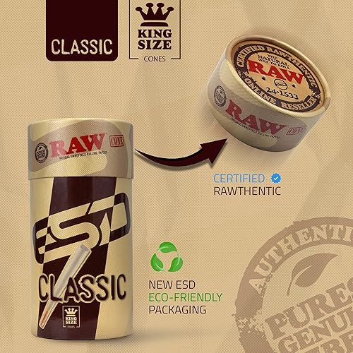 Miniatura 5 de RAW Paquete de soporte para funda de tamaño King  50 conos preenrollados RAW y estuche de tres árboles  Protege tus rollos preenrollados  Tamaño