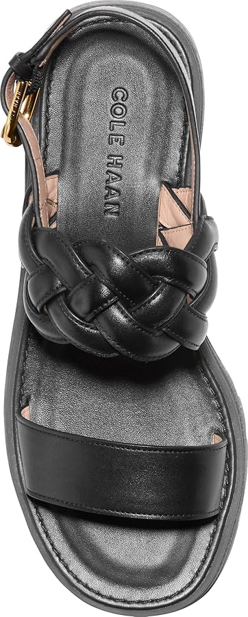 Amazon.com | Cole Haan Women's Cressida Lug Sandals, Black Leather