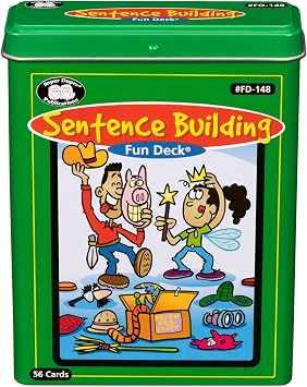 Super Duper Publications | Sentence Building Fun Deck | Speech Therapy Flash Cards for Grammar | Educational Learning Materials for Children