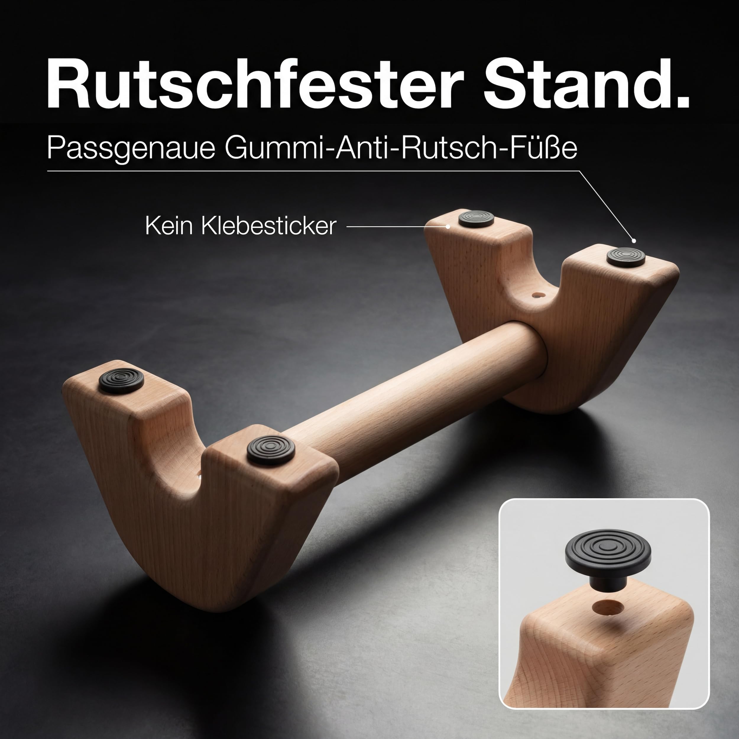 Liegestützgriffe extra lang - Transportable mini Parallettes - einfach verstaubare Handstand Griffe - Calisthenics Equipment zum Mitnehmen