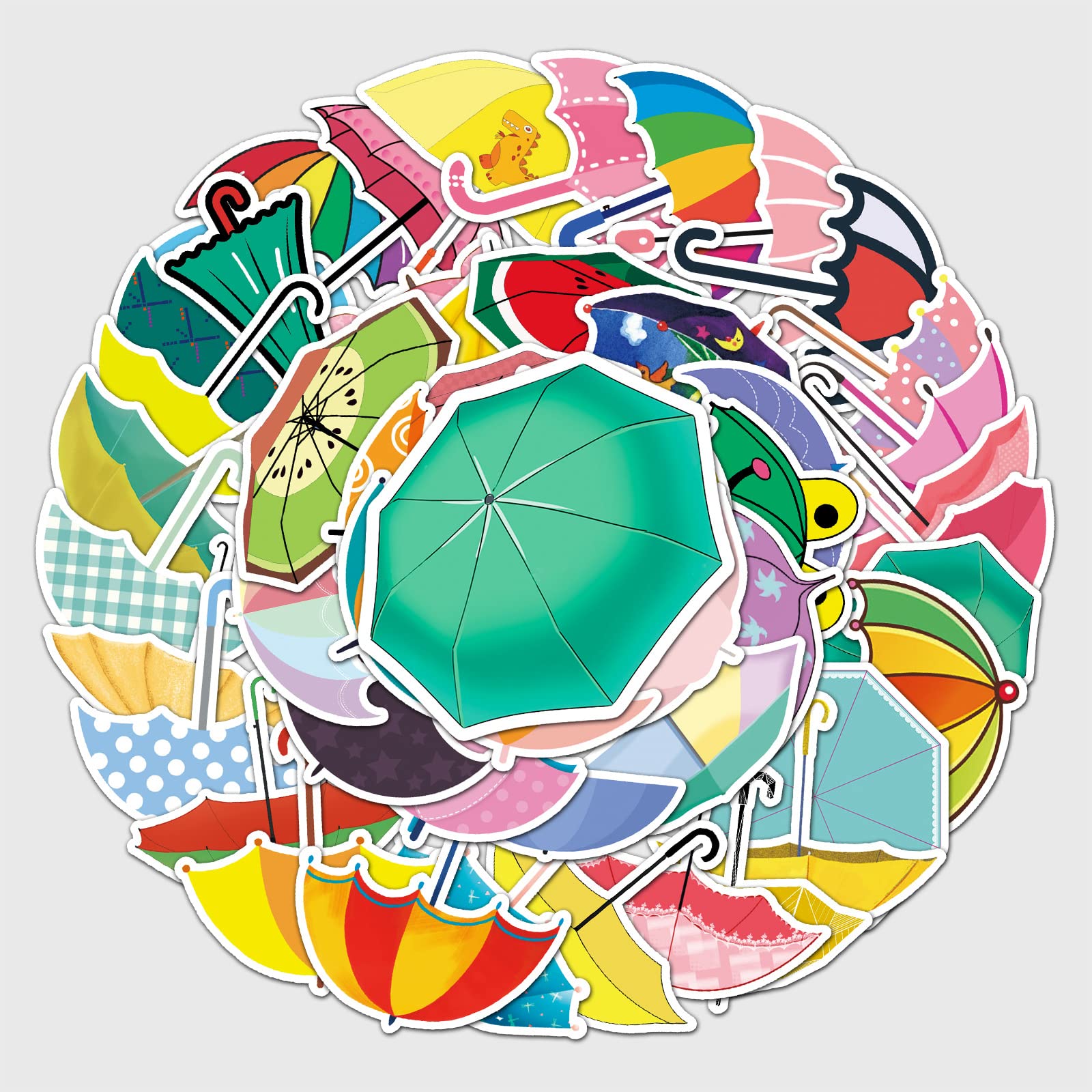 50pcs umbrella stickers personality small fresh ins wind stickers DIY skateboard water cup trunk stickers wholesale