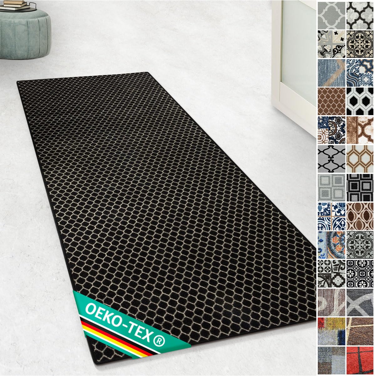 Geweven - Hal - Grijze - Moderne - Met antislip - Vloerkleed kopen