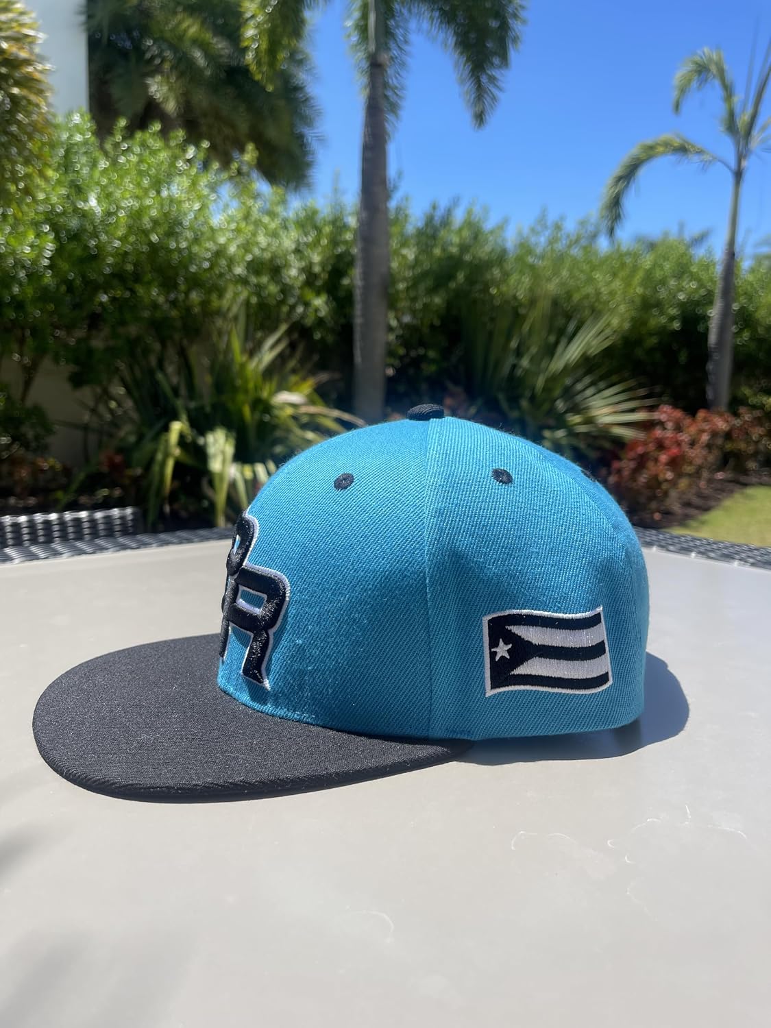 Baseball Cap with High Crown Featuring Puerto Rico Flag, PR Puerto Rico Cap, Snapback, Stylish Baseball Hat for Men and Women