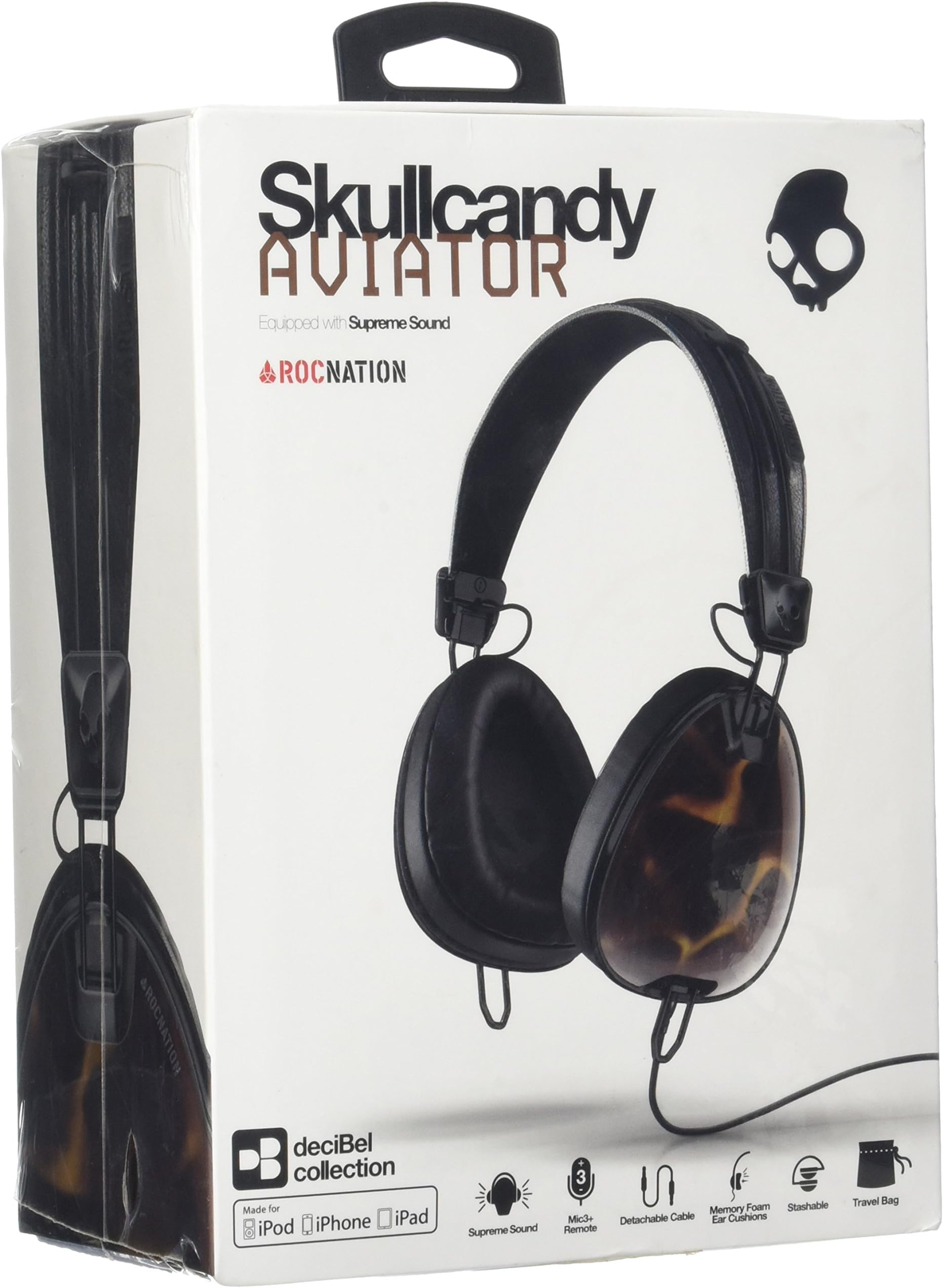 Skullcandy Aviator Headphones Mic3 (Tortoise/Black)