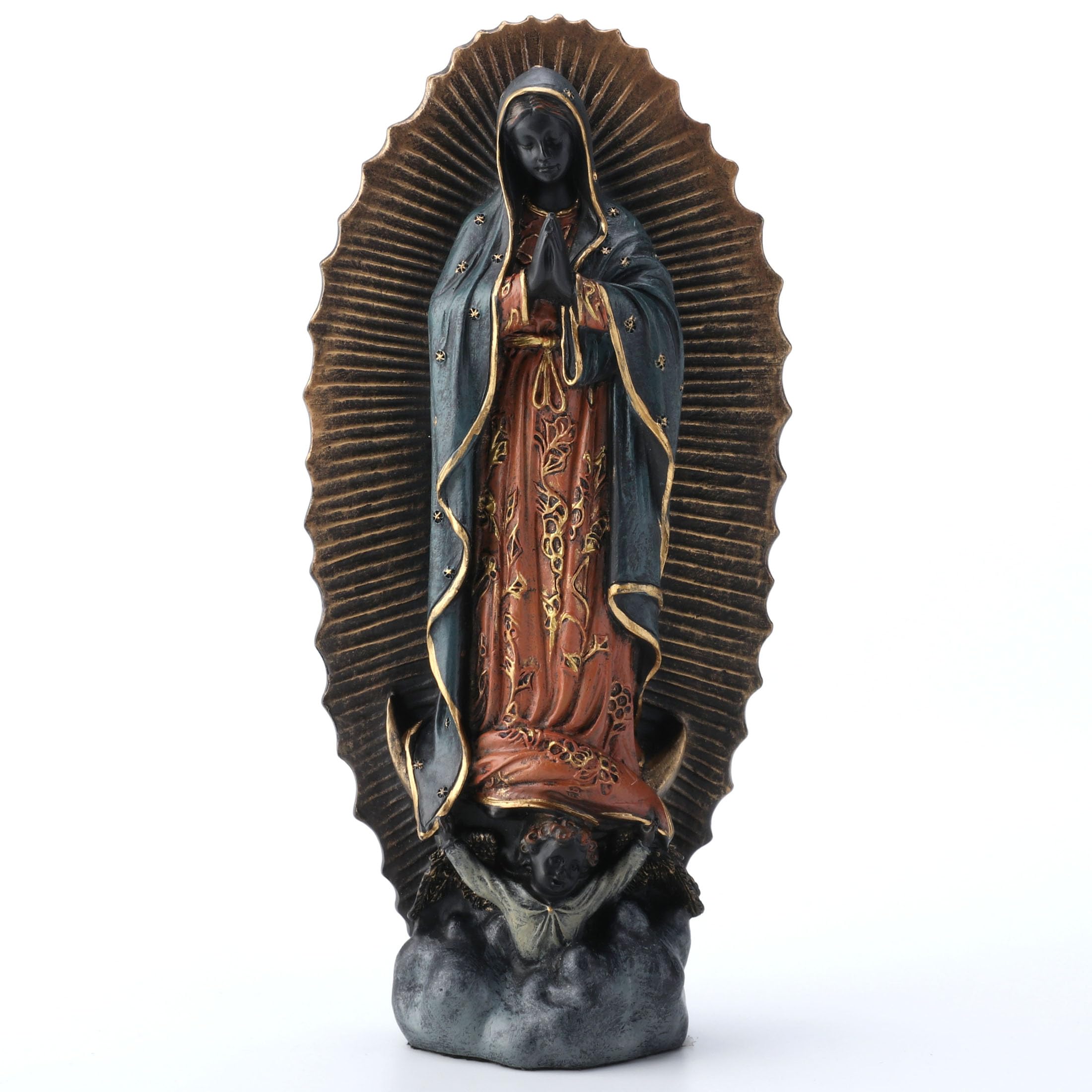 Veronese Design 6 1/8 Inch Black Madonna of Guadalupe Religious Resin Sculpture Hand Painted Figurine