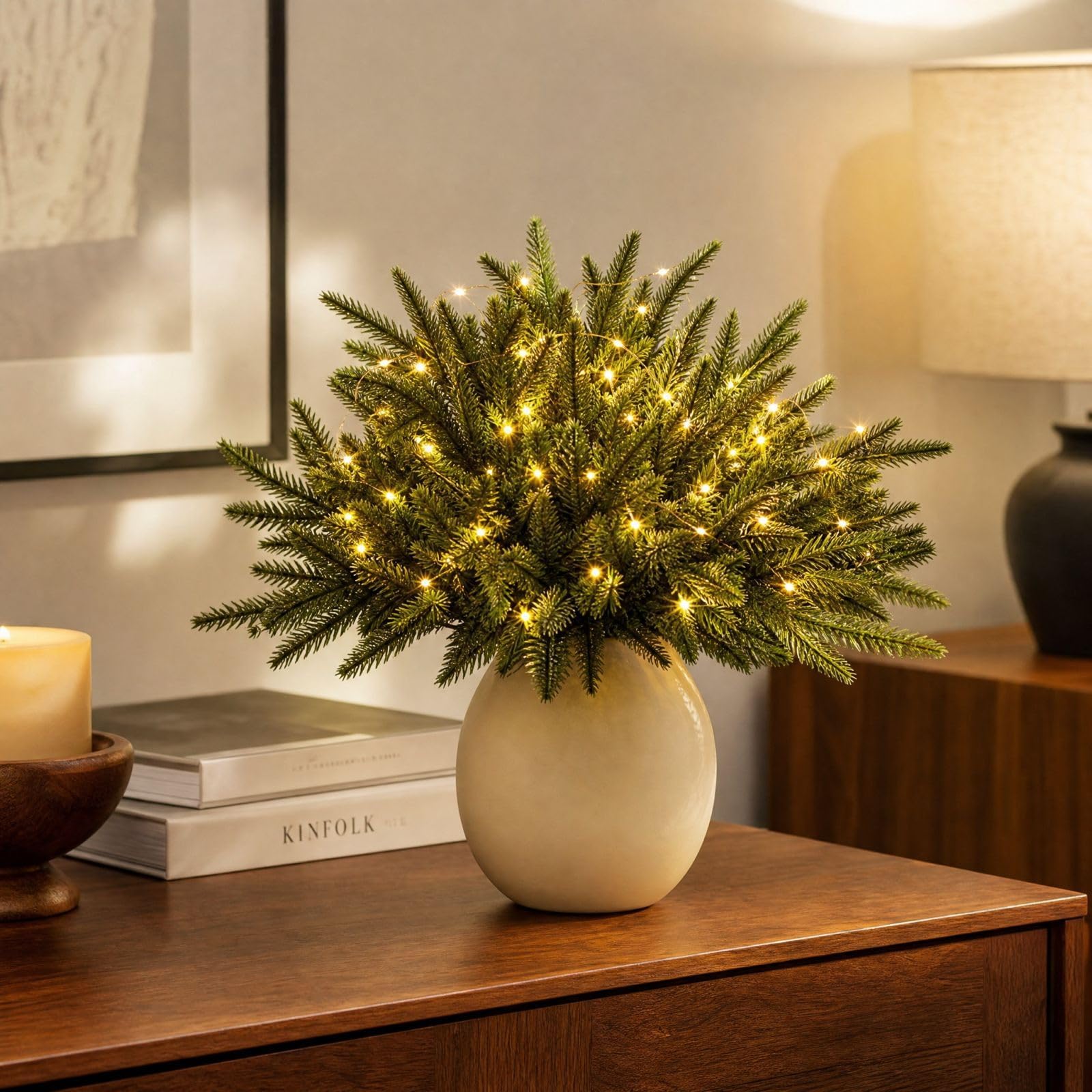 Twinkling Tree Enchanted Evergreen Pine with Lights, Christmas Decorations