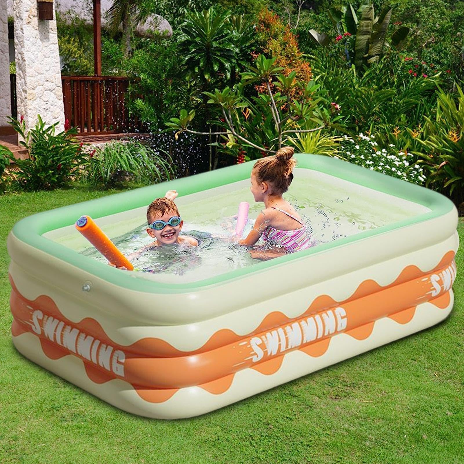 Piscina Gonfiabile Bambini Rettangolare 210 Cm PVC | Piscina Per Bambini