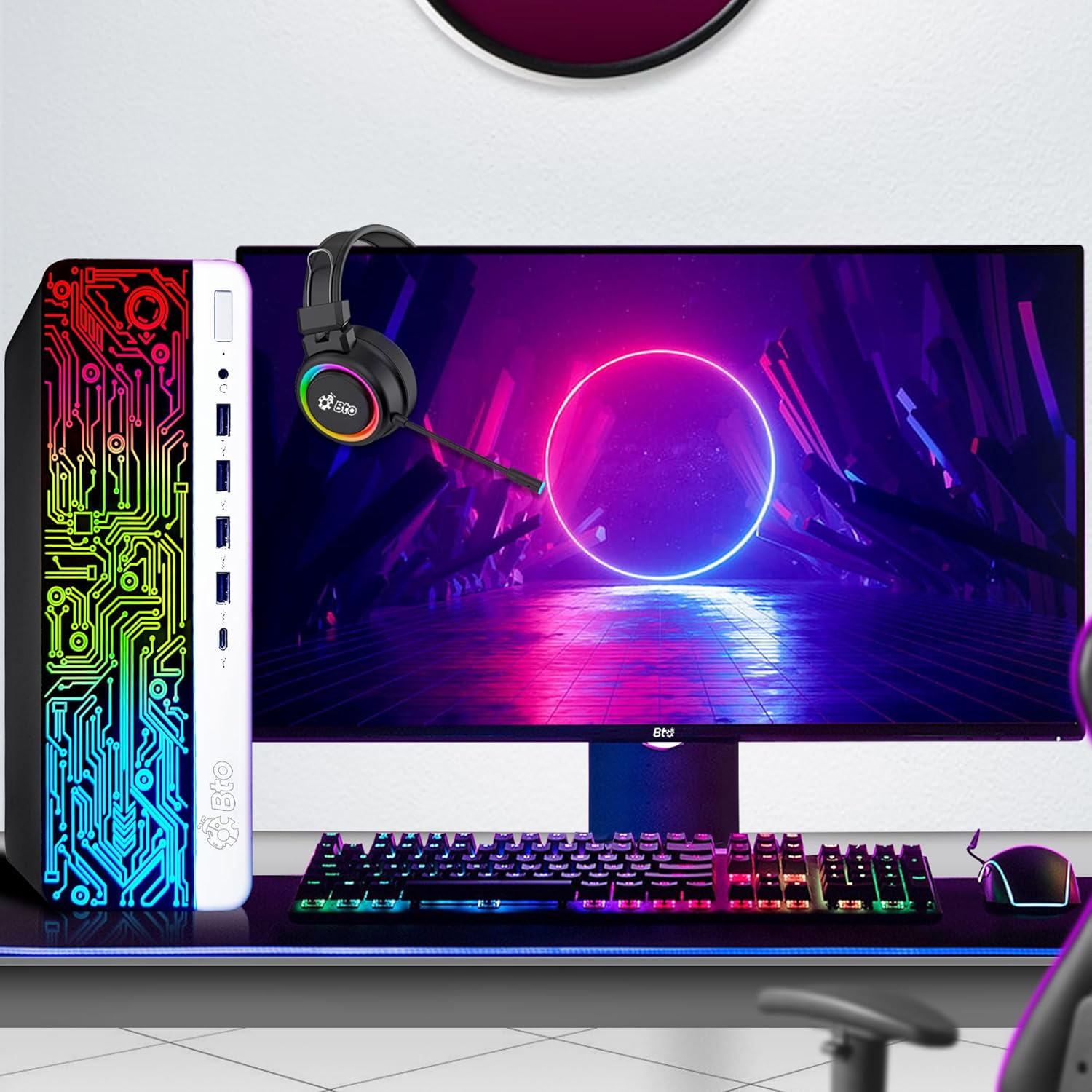 81ToT7Hd0PL._AC_SL1500_ Windows 11 Pro Gaming Desktop PC HP G3 RGB – Intel i5 6th Gen Processor, 16GB DDR4 Ram, 512GB SSD, NVIDIA GeForce GT 1030 DDR5, 22 Inch Monitor – Wi-Fi – Computer Tower for PC Gamer (Renewed)