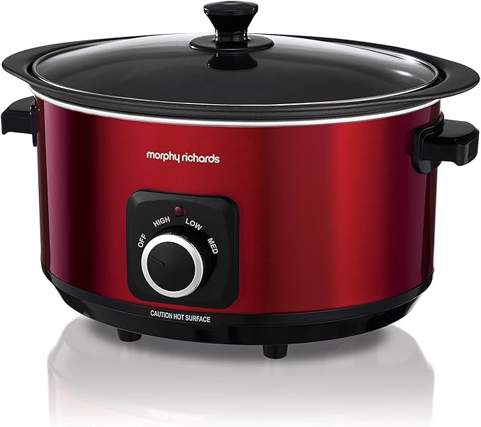 Morphy Richards Sear and Stew Slow Cooker 6.5L 461011 Red Slowcooker