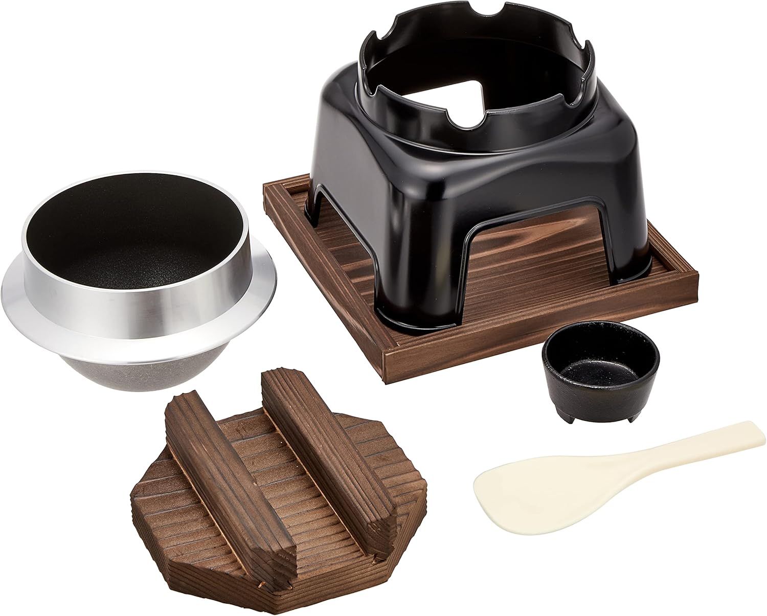 Endoshoji TKG QKM51 Tabletop Rice Pot, Fluorine Processed Pot Set, 1 Cooking, Fluorine Processed, Non-Stick, Delicious and Easy to Serve Rice, Can Be Used for Outdoor Use, Commercial Use