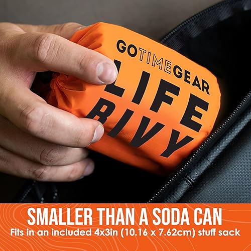 Miniatura 5 de Go Time Gear Life Bivy Emergency Survival Sleeping Bag Thermal Bivy - Use as Emergency Bivy Sack, Survival Sleeping Bag, Mylar Emergency Blanket