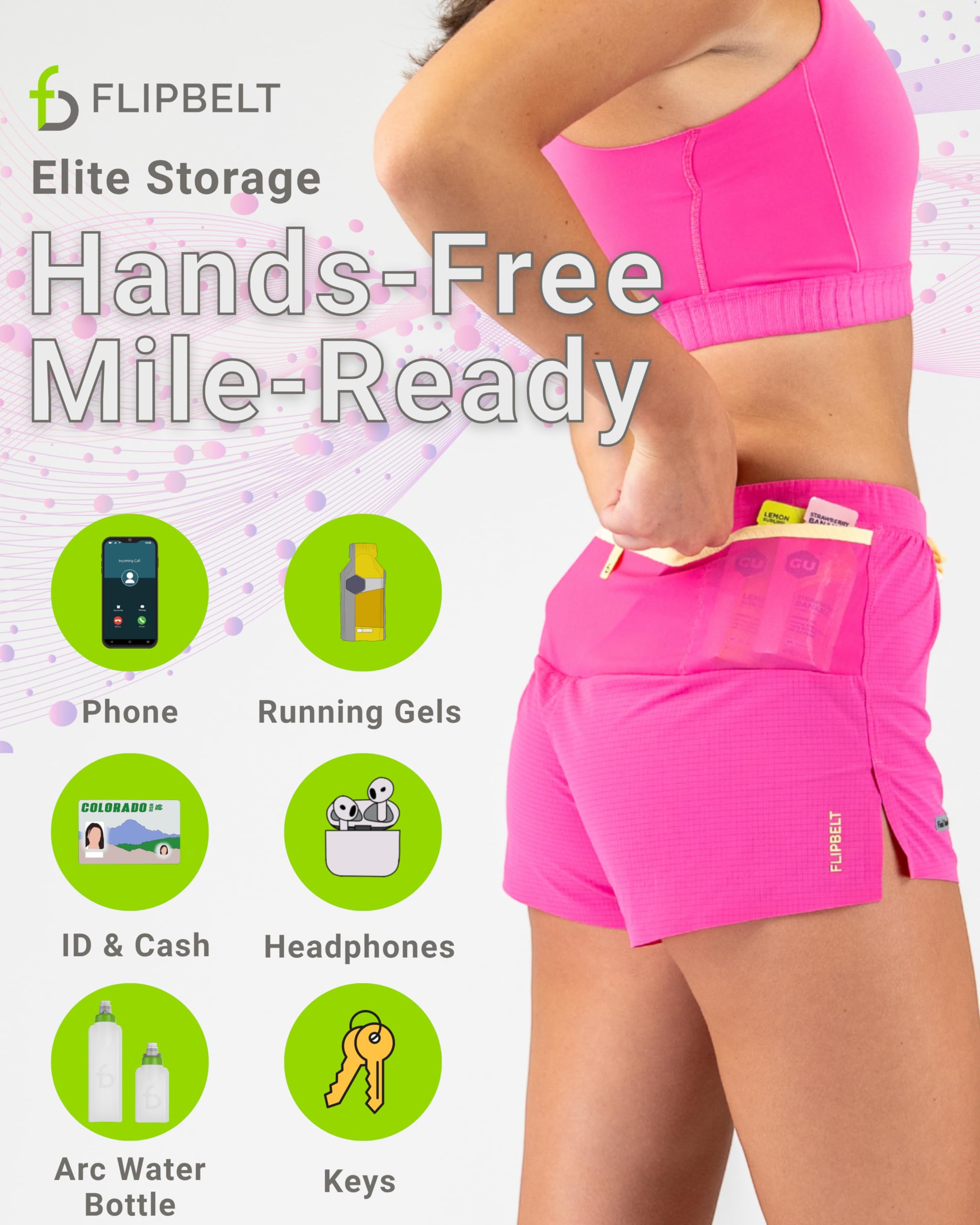 FlipBelt Women's Elite Running Shorts 3.0