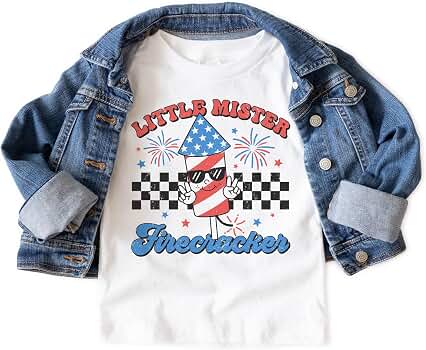 Amazon.com: Retro Little Mister Firecracker 4th Fourth Of July